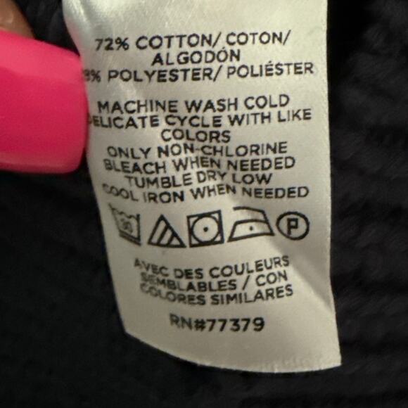 Ann Taylor Weekend Knit Stitch V-Neck Cardigan Navy Blue Size XS Petite - Picture 10 of 10